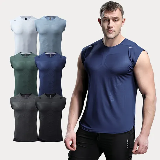 High Quality Sleeveless Tshirt Mens Tank Top Fitness Plus Size Men′s Tank Tops