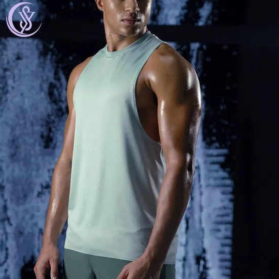 Custom Logo Mens Breathable Sleeveless Fitness Tank Top Summer Gym Muscle Blank Casual Puff Printed Armhole Tank Top