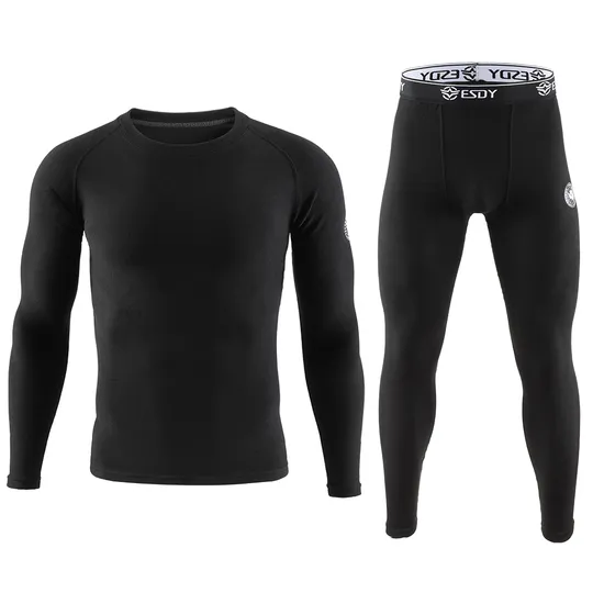 Winter Strechtable Derong Thermal Suit Fleece Warm Long Johns Tactical Mens and Womens Thermal Underwear