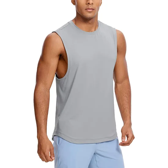 Mens Tank Top Soft Performance Boxing Gym Shirts Plain Muscle Tee Men′ S Regular