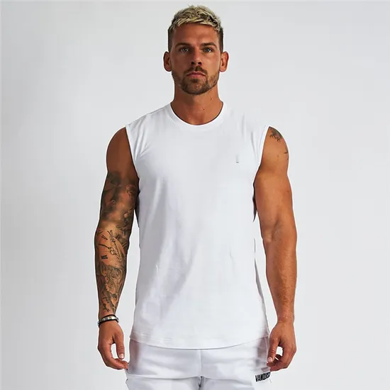 Factory OEM New Design Mens Sport Running Fitness Singlet Plain Sleeveless Muscle Undershirt Homme Canotta Workout Gym Tank Top