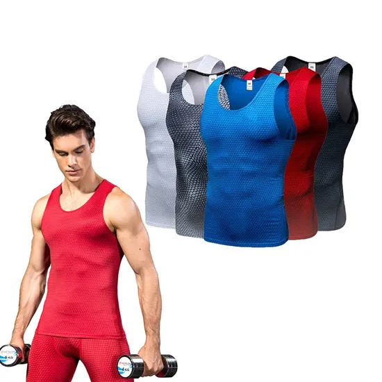 Wholesale Mens Tie Dye Camo Pattern Gym Tank Tops Dry Fit Comfortable Men′s Compression Active Vest Top for Training Exercise