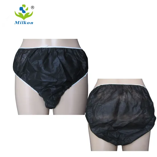 Black Mens Disposable Underwear Briefs Style