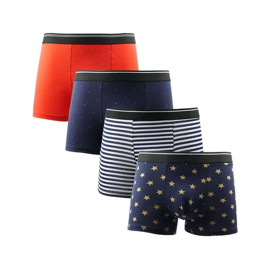 Mens Underwear Boxer Briefs Stretch Cotton Custom Designs Logo