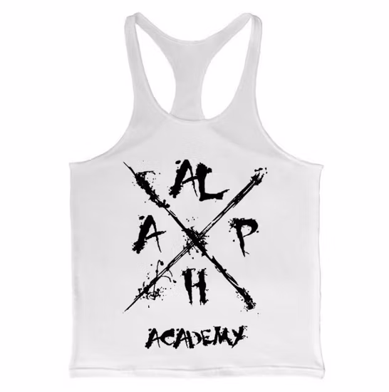 Summer New Fashion Design Stringer Fitness Printing Cotton Mens Muscle Tank Top with Your Logo
