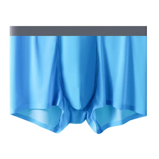 Thin Ice Silk Briefs Seamless Boxer Shorts Cool Transparent Mens Sexy Underwear 