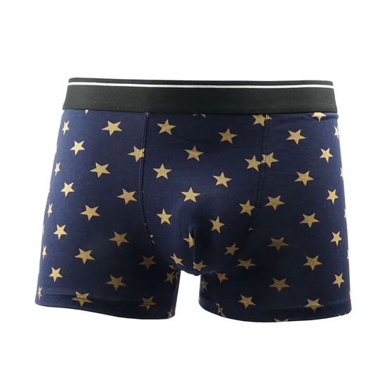 Custom Logo Sport Cotton Boxer Briefs Shorts Mens Underwear 