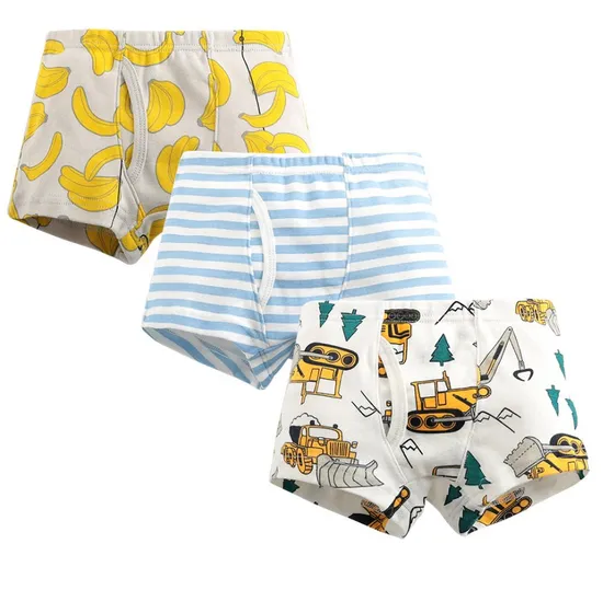 Competitive Price Kid Boy Boxer Brief Teen Children Underpants Cartoon Print Boy Underwear 