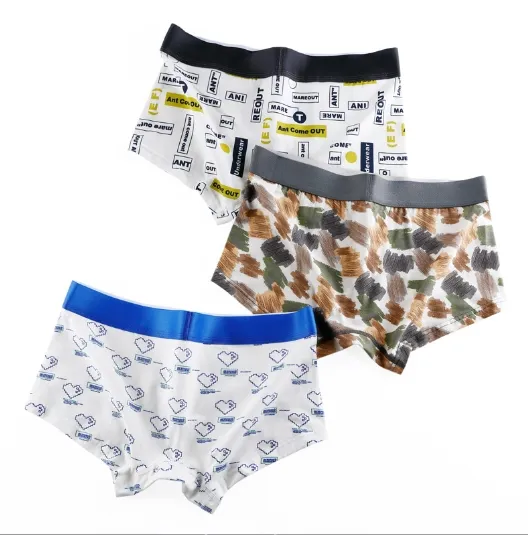 Custom Printing Pattern Cotton Comfortsoft Mens Underwear Boxer Briefs 