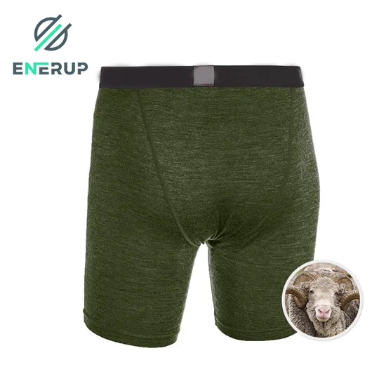 Enerup Merino Wool Underwear Boxer Shorts Custom Mens Brief Underwear 