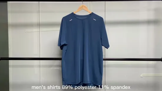 Mens Running Fitness Custom Logo Workout Sportswear Men Quick Dry Polyester T Shirts Active Training Wear Men Clothes
