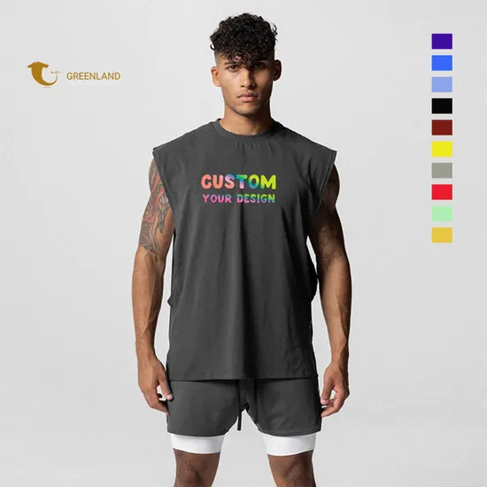 Custom Cotton Mens Sleeveless Tee Tank Tops Wholesale 